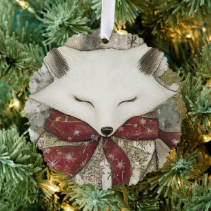 Fen le Renard Ornement en Papier Woodland Whimsy