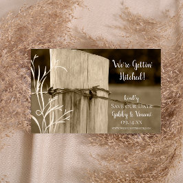 Fence Post Country Farm Hochzeit speichern Datum Save The Date