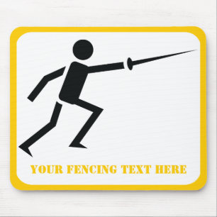 Fencer Black Silhouette Feing Brauch Mousepad
