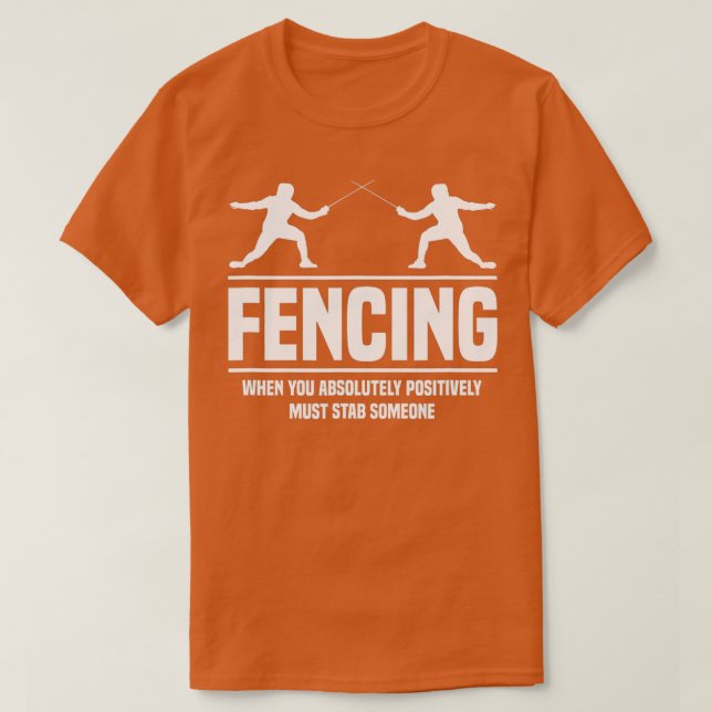 Fencer Fencing Sports Sword Fighting Gift Fencing T-Shirt (Design vorne)