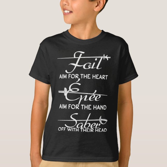 Fencer für die Definition von Schwertschwertschwer T-Shirt (Vorderseite)
