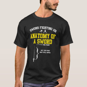 Fencer-Schwert-Kämpfung Anatomie eines Schwertfall T-Shirt