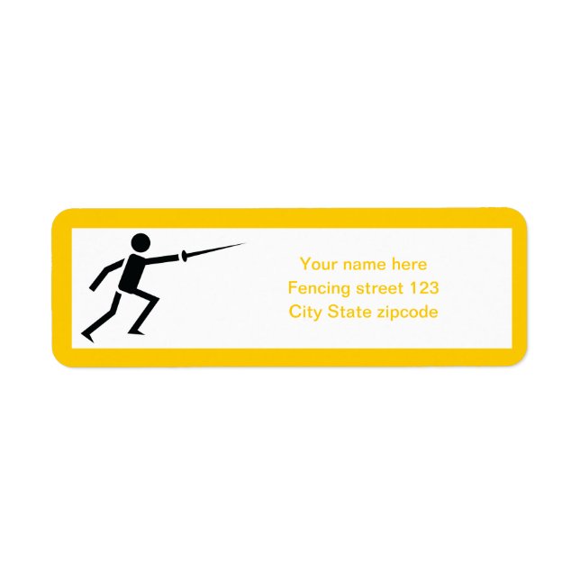 Fencer-Silhouette mit Schwert-Feing-Brauch (Vorne)