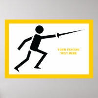 Fencer-Silhouette mit Schwert-Feing-Brauch