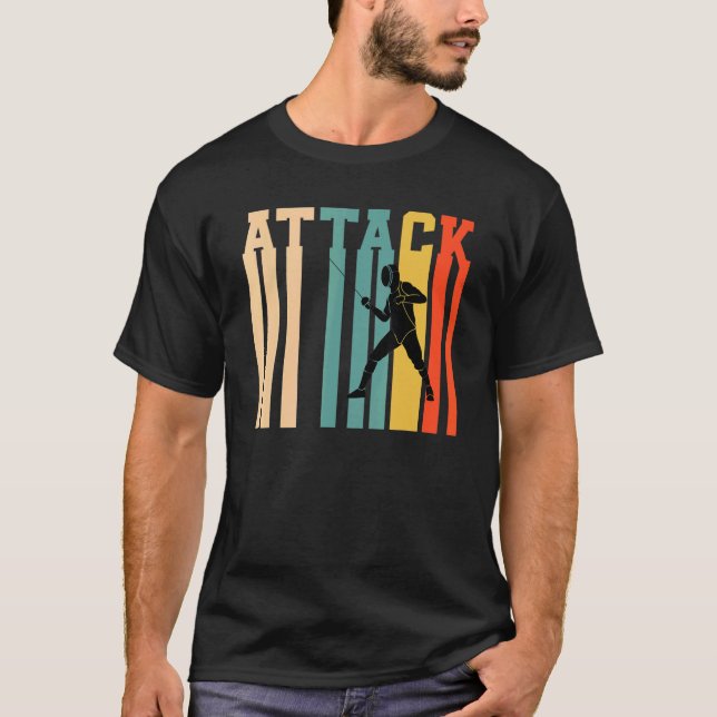 Fencing-Angriff T-Shirt (Vorderseite)