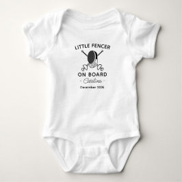 Fencing Baby Shower Little Fencer on Board Fencer Strampler