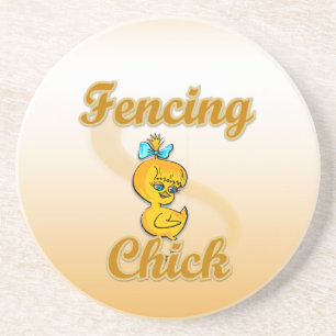 Fencing Chick Getränkeuntersetzer