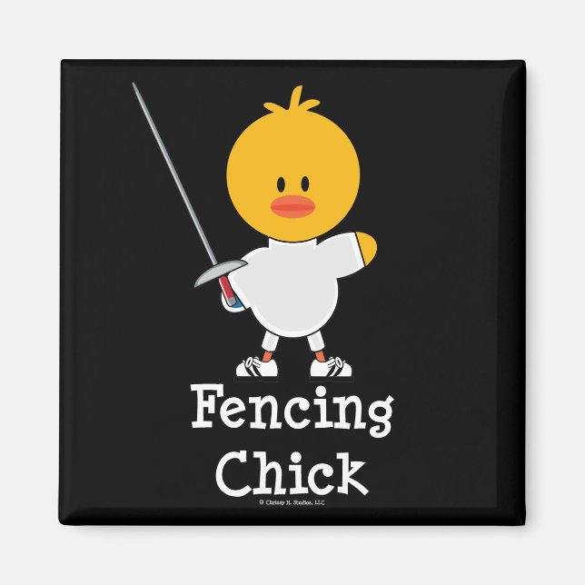 Fencing Chick Magnet (Vorne)