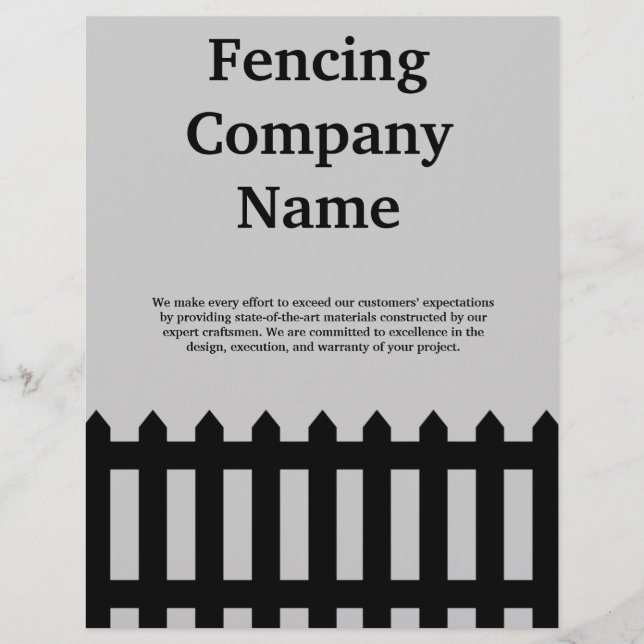 Fencing Company Business Flyer (Vorne)
