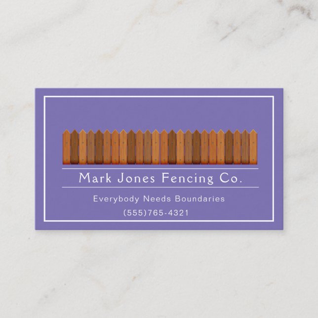 Fencing Company Service Visitenkarte (Vorderseite)