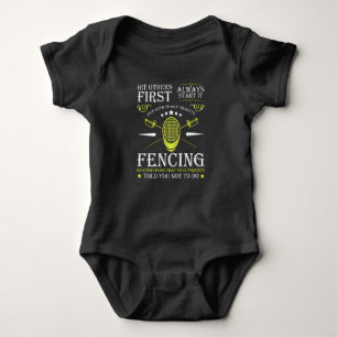 Fencing Degen Sport Fencing Duell Baby Strampler