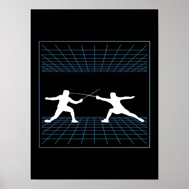 Fencing Game Gamer fencer Sport Fencing Poster (Vorne)