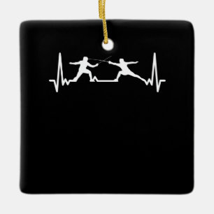 Fencing Game Gamer Fencer Sport Kardiogramm Fechte Keramikornament