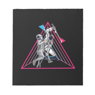 Fencing Game Gamer Fenzer Sport 90er Jahre Zäune Notizblock