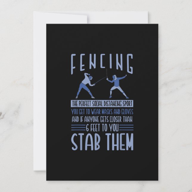 Fencing-Geschenk| Ich gewinne immer alle Matches Einladung (Vorderseite)