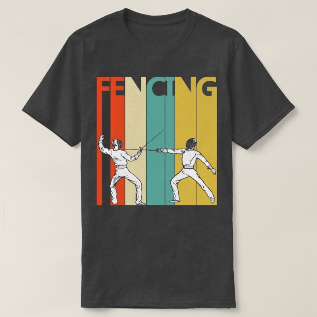 Fencing-Geschenke Vintag 1980er Jahre (2) T-Shirt (Design vorne)