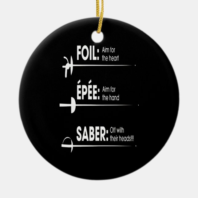 Fencing Gift I Always Win All Keramik Ornament (Vorne)