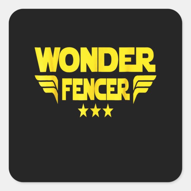 Fencing Gift I Always Win All Quadratischer Aufkleber (Vorderseite)