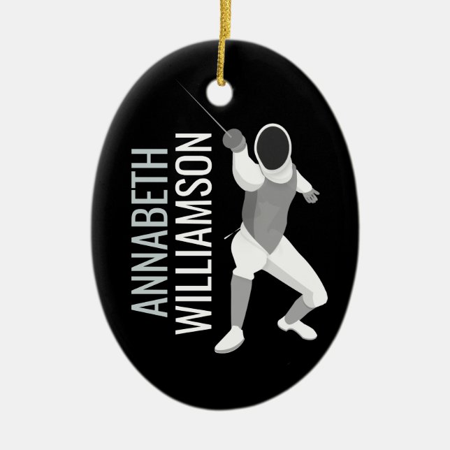 Fencing Keramik Ornament (Vorne)