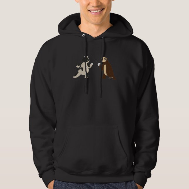 fencing lazy sloth cat hoodie (Vorderseite)