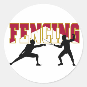 Fencing-Match Runder Aufkleber