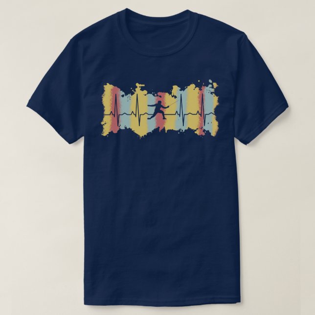 Fencing Retro Vintag T-Shirt (Design vorne)