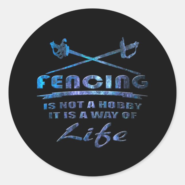 Fencing Runder Aufkleber (Vorderseite)
