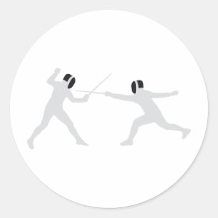 fencing runder aufkleber