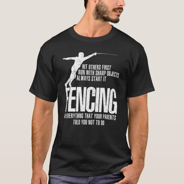 Fencing Schwertmanship Swordplay T-Shirt (Vorderseite)