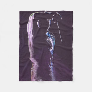 Fencing Silhouette Fleece Blanket