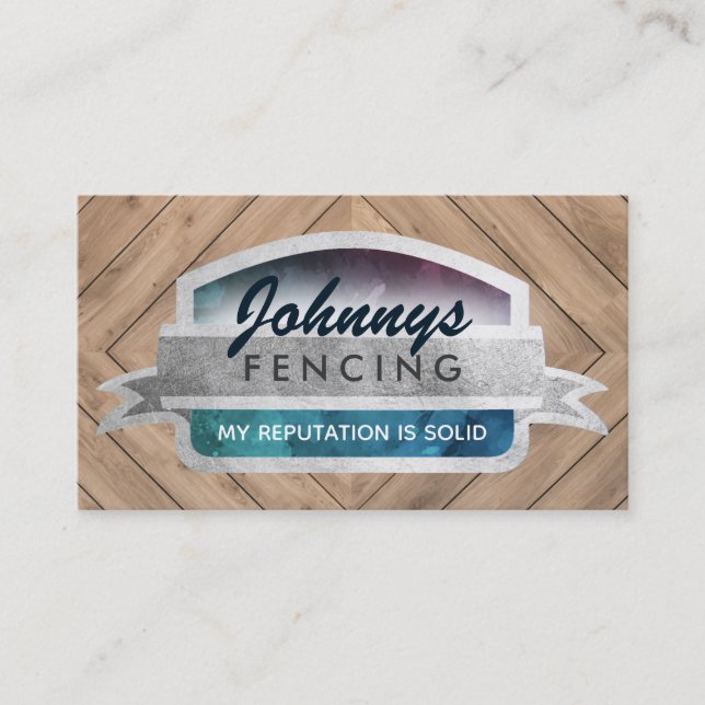 Fencing Slogans Business Cards Visitenkarte (Vorderseite)