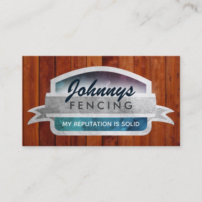 Fencing Slogans Business Cards Visitenkarte (Vorderseite)