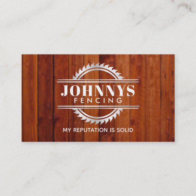 Fencing Slogans Business Cards Visitenkarte (Vorderseite)
