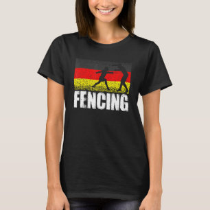 Fencing Sport Deutschland Flaggen Deutscher Fencer T-Shirt