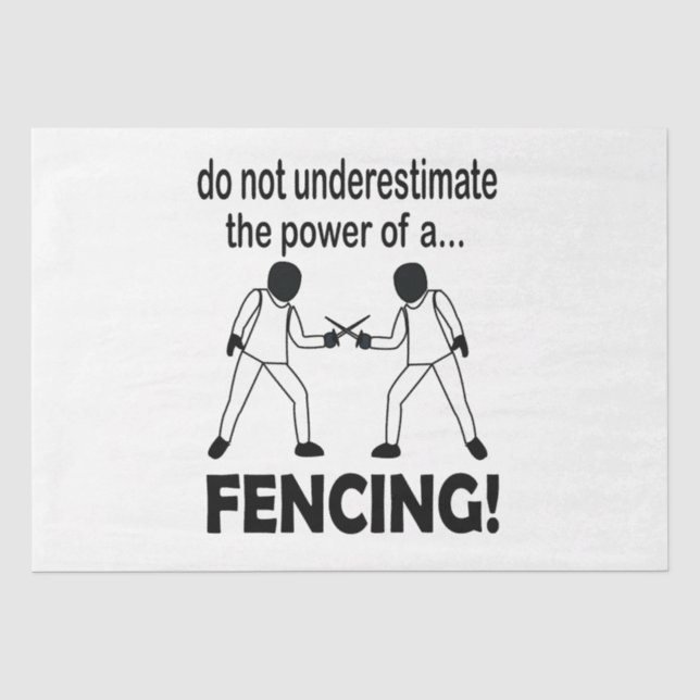 Fencing Sport Game Fencing Seidenpapier (Vorderseite)