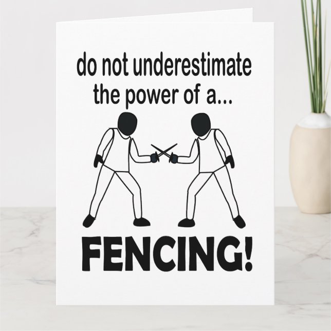 Fencing Sports Birthday Fencing Karte (Vorderseite)