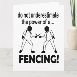 Fencing Sports Birthday Fencing Karte