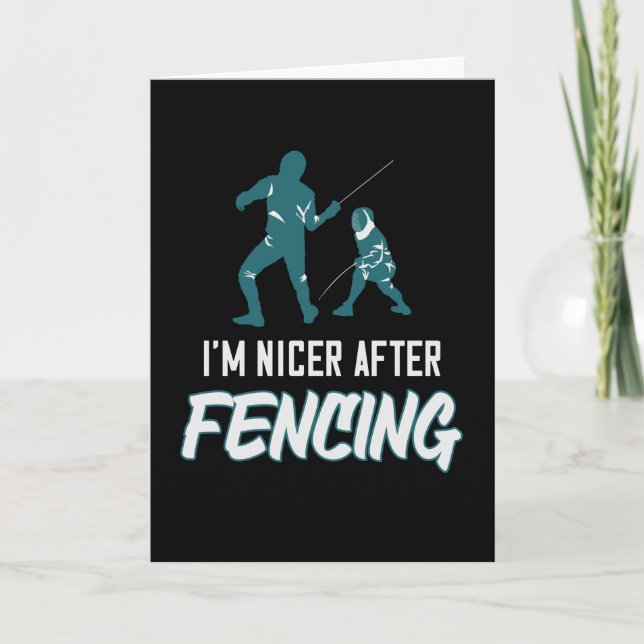 Fencing Sprichwort Fencer Epee Geschenk Karte (Vorderseite)