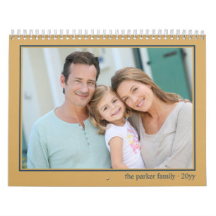 Fender Kalender mit Bild pro Monat Ocker