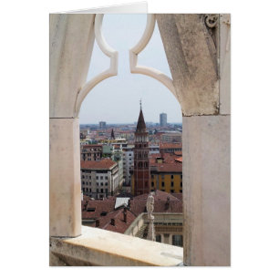 Fenêtre à la carte du monde - (du Duomo de Milan)