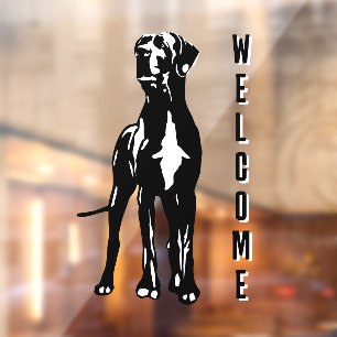 Fenêtre Autocollant de bienvenue pour Dogue Allemand / Adh