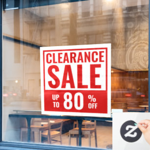 Fenêtre Autocollant de vitrine de magasin pour soldes géan