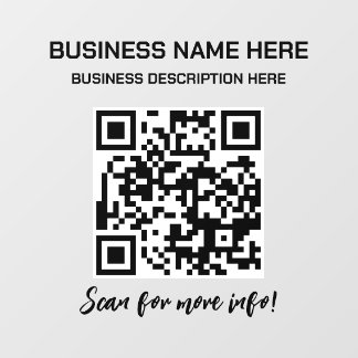 Fenêtre Autocollant opaque de code QR pour voiture et cami