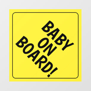 Fenêtre Autocollant personnalisé pour bébé à bord de la vo