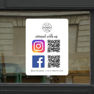 Fenêtre Autocollant pour fenêtres de médias sociaux   Inst