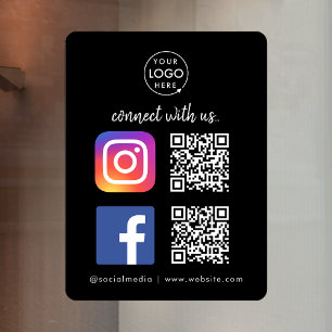 Fenêtre Autocollant pour fenêtres des médias sociaux   Ins
