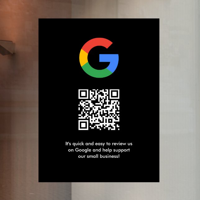 Fenêtre Autocollant pour Google Reviews | Autocollant viny (Gain Google reviews & grow your business with this editable  rating request window cling decal.)