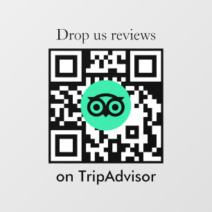 Fenêtre Code QR de critiques Tripadvisor Autocollant pour