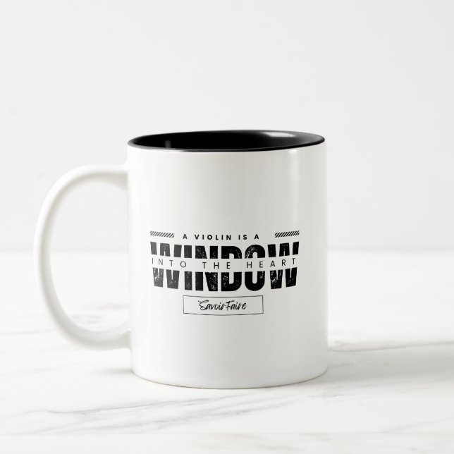 Fenêtre dans mon coeur Café Mug (Gauche)