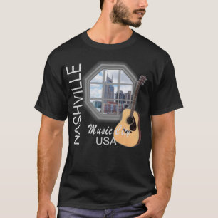 Fenêtre de Nashville sur le T-shirt foncé des